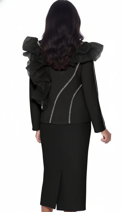 Stellar Looks SL600542-BLK-QS Church Suit