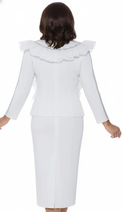 Stellar Looks SL600542-WHT-QS Church Suit
