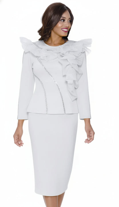 Stellar Looks SL600542-WHT-QS Church Suit