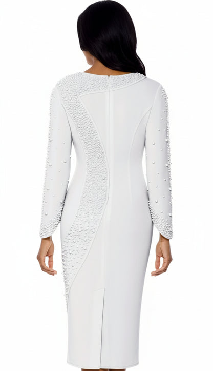 Stellar Looks SL600551-WHT Church Dress