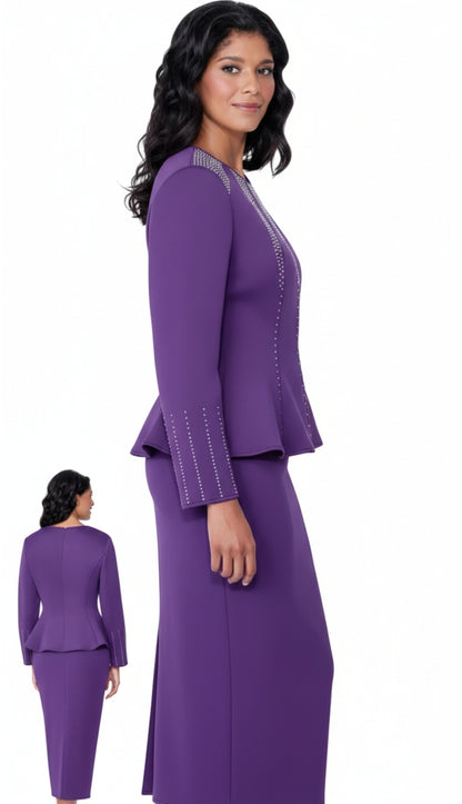 Stellar Looks SL600632-PUR-CO Church Suit