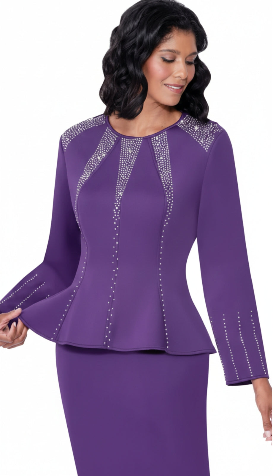 Stellar Looks SL600632-PUR-CO Church Suit