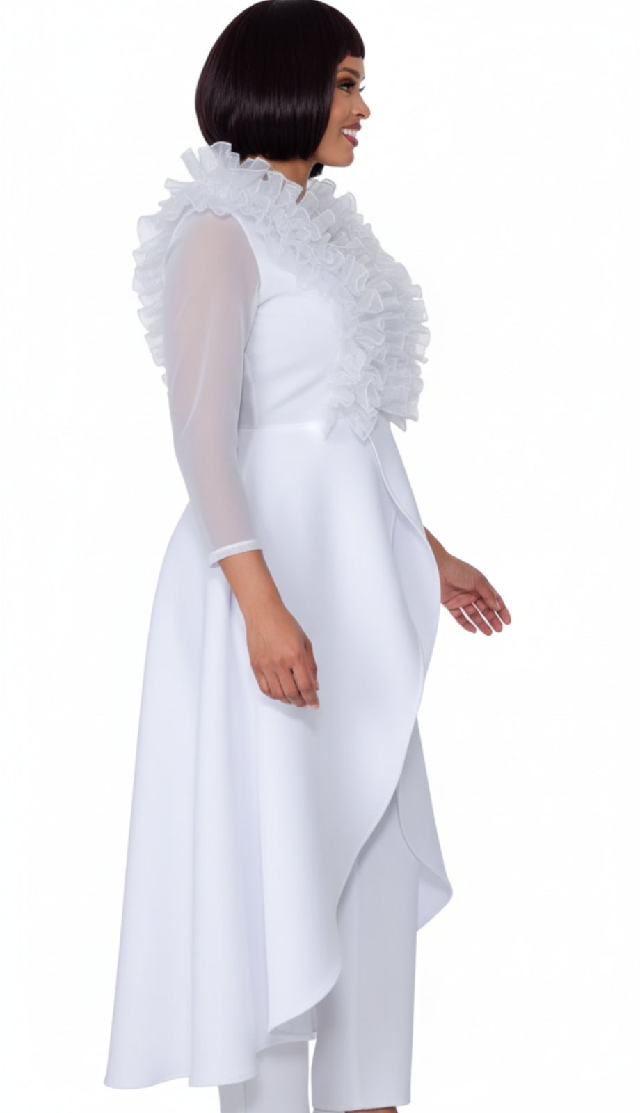 Stellar Looks SL600822-WHT Church Dress