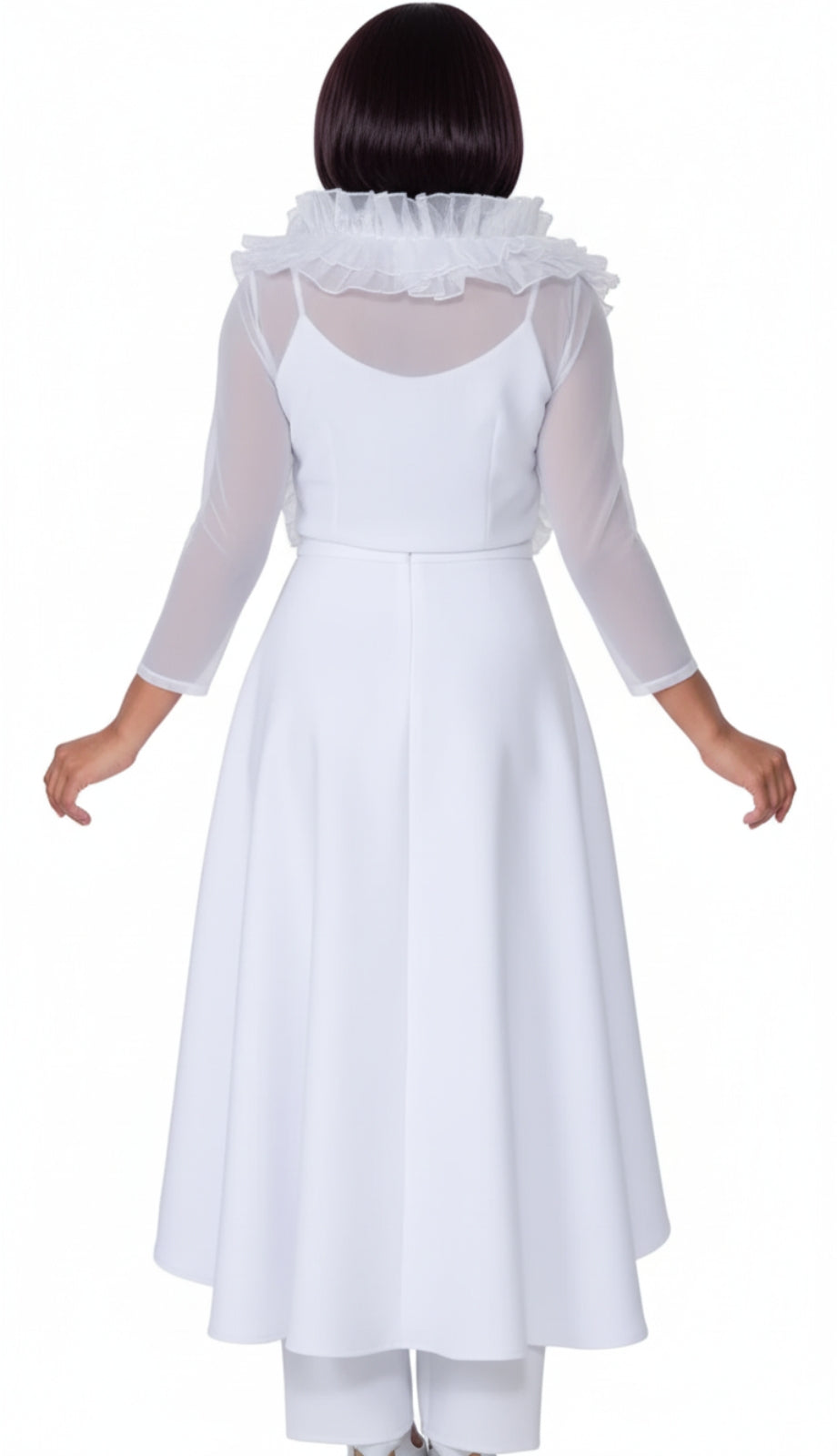 Stellar Looks SL600822-WHT Church Dress