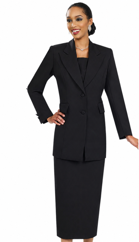 Ben Marc 2299-BLK-QS Church Suit