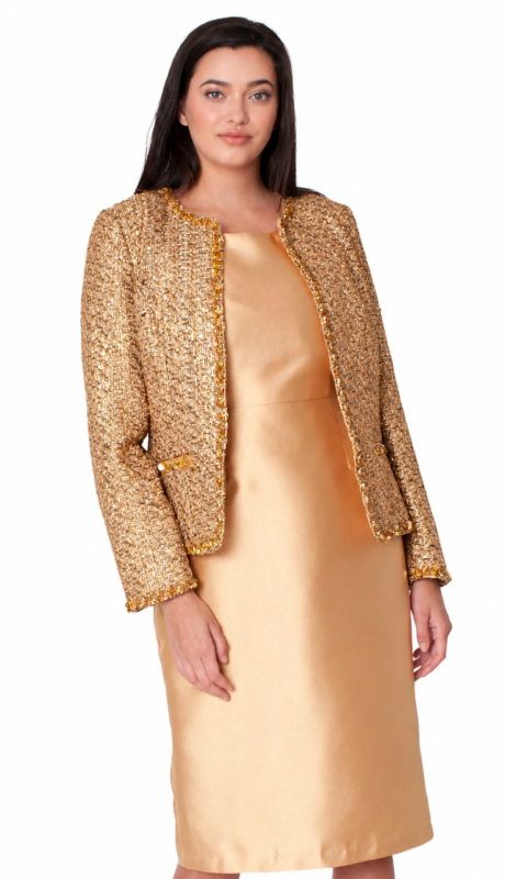 Tally Taylor 41096-GLD-QS Church Dress