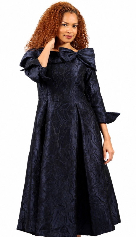 Diana Couture 8757-NVY-CO Church Dress