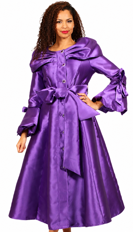 Diana Couture 8707-PUR Church Dress