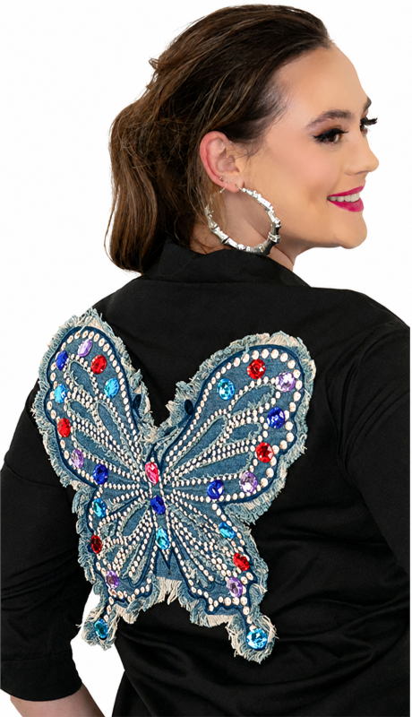 Luxe Moda LM524-BLK Top