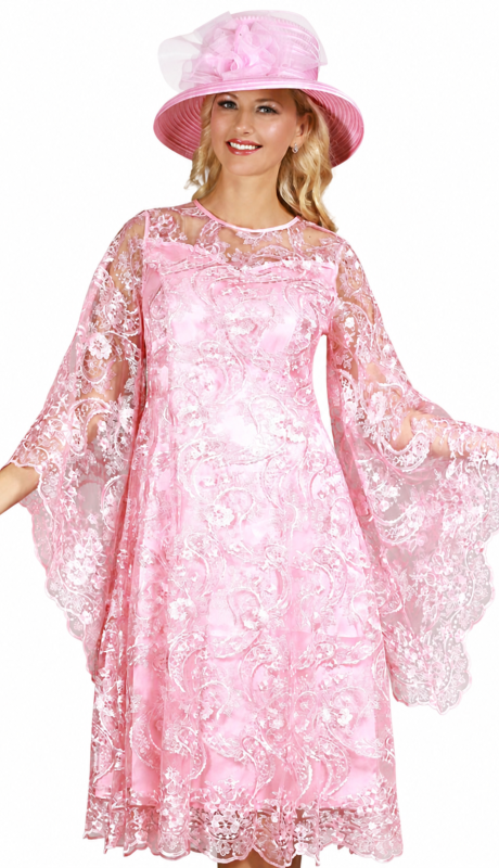 Giovanna D1684L-PNK-QS Church Dress