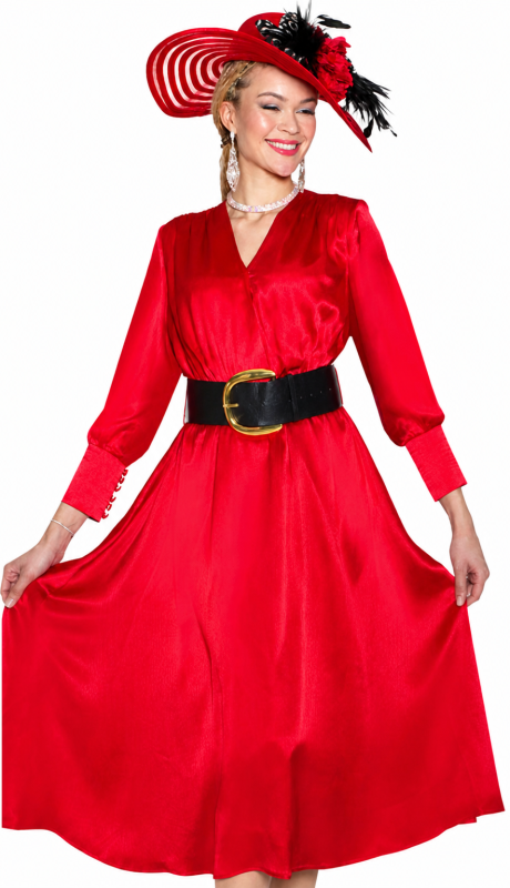 Lily And Taylor 5077-RED Church Dress