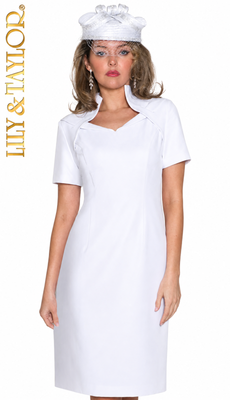 Lily And Taylor 4982-WHT Church Dress