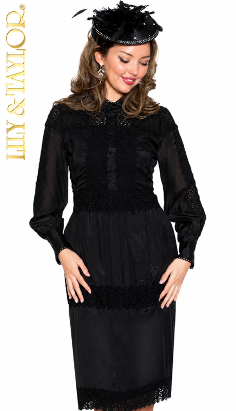 Lily And Taylor 5037-BLK Church Dress