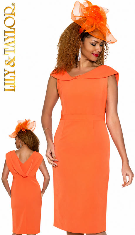 Lily And Taylor 4978-ORG Church Dress