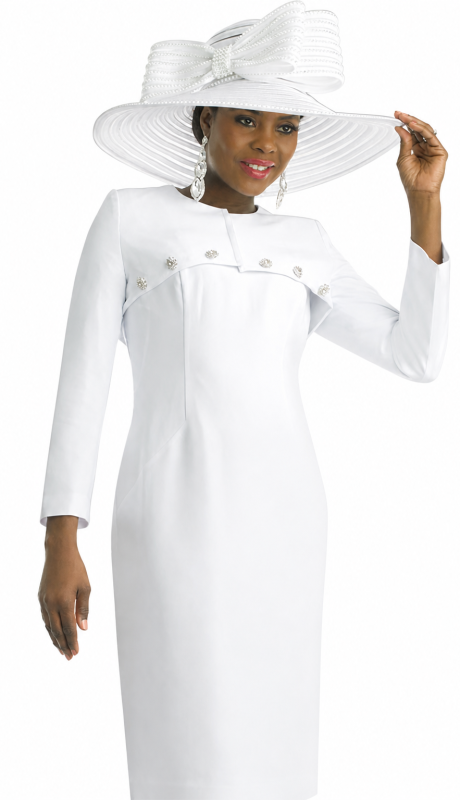 Lily And Taylor 4848-WHT Church Dress