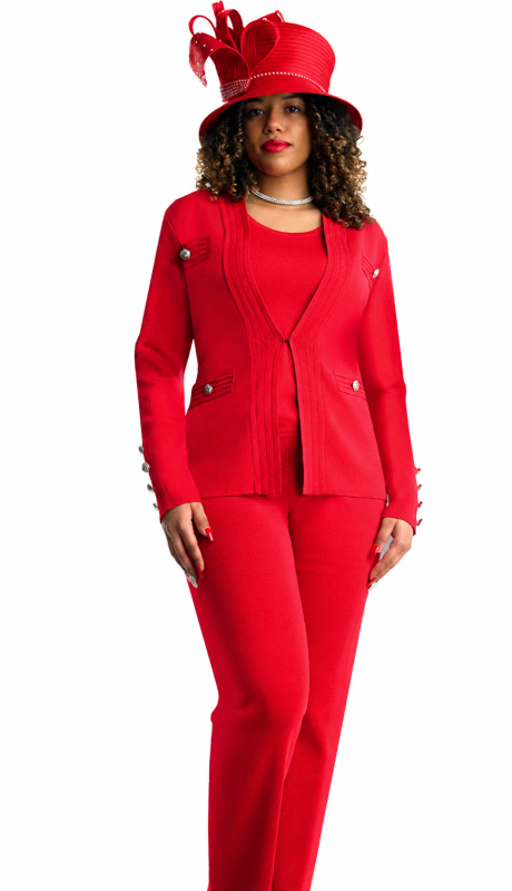 Lily And Taylor 780-RED Church Suit