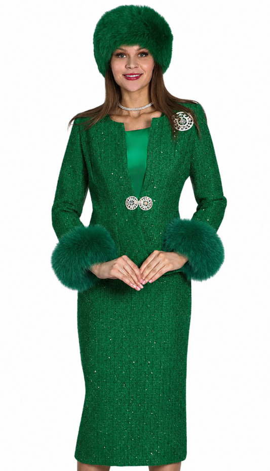 Lily And Taylor 5085-EMR Church Suit