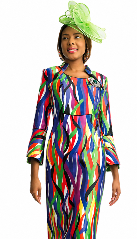 Lily And Taylor 4871-MULTI Church Dress