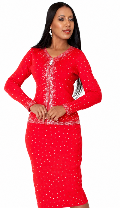 Kayla By Tally Taylor 5394-RED Church Suit