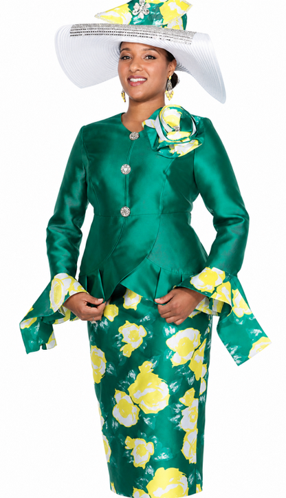 Elite Champagne 6061-GRN Church Suit