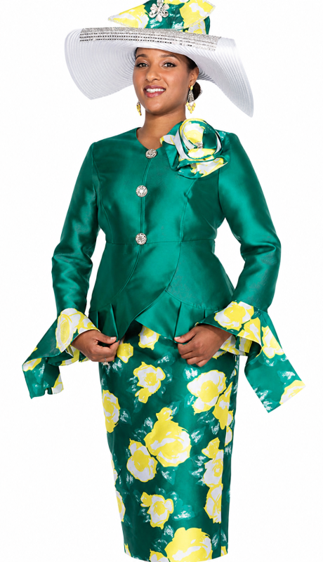 Elite Champagne 6061-GRN-QS Church Suit
