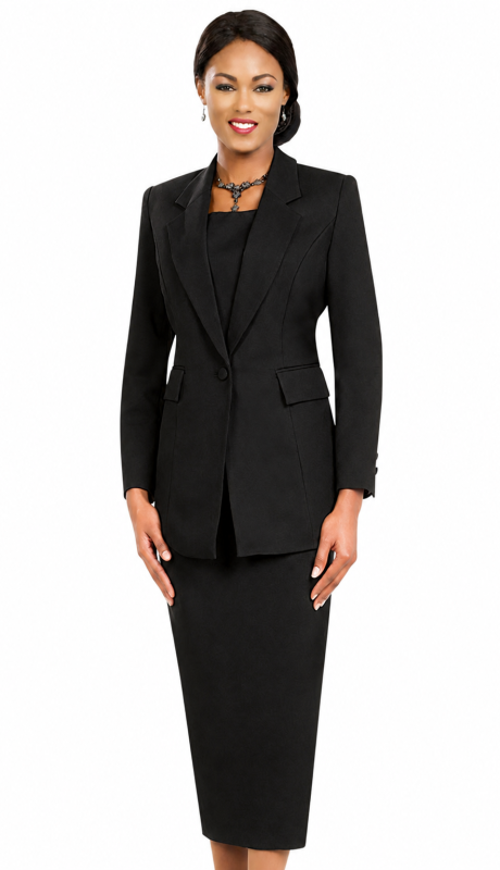 Ben Marc 2295-BLK Usher Church Suit