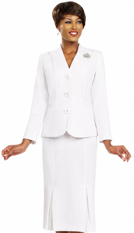 Ben Marc 78098-WHT Usher Church Suit