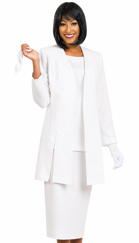 Ben Marc 2296-WHT Usher Church Suit