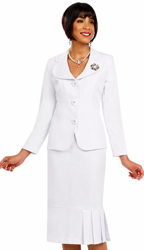 Ben Marc 78095-WHT Usher Church Suit