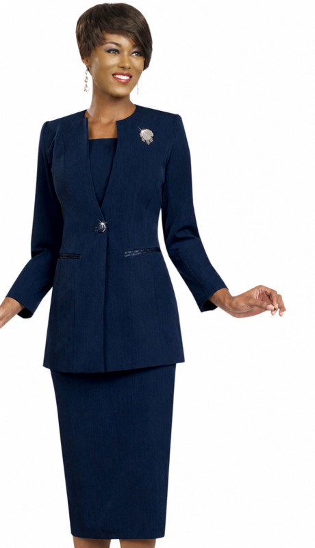 Ben Marc 78099-NVY Church Suit