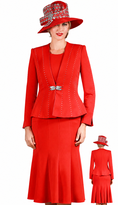 Giovanna G1225-RED Church Suit