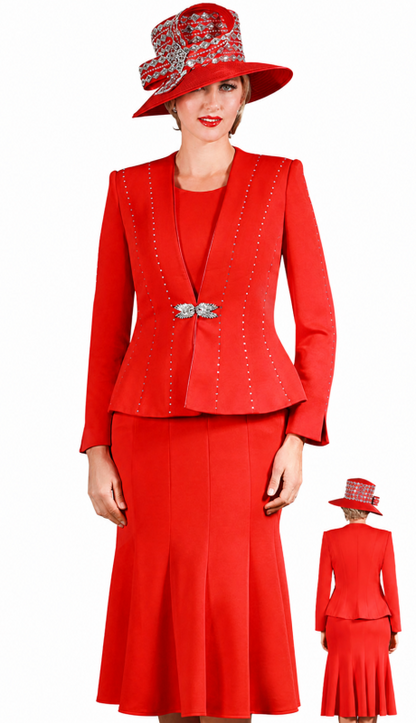 Giovanna G1225-RED Church Suit