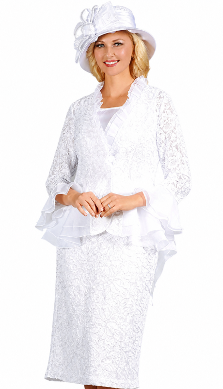 Giovanna 0929-WHT Church Suit