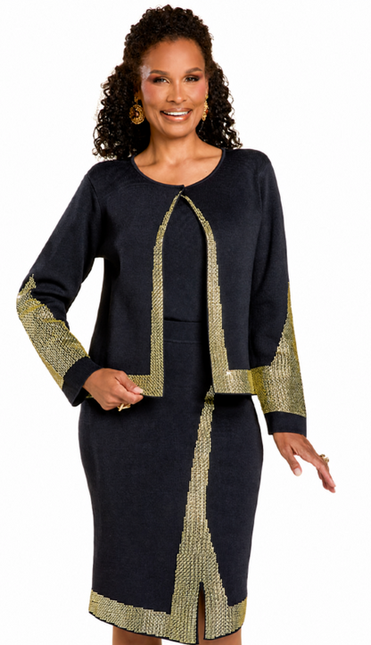Donna Vinci 13435-BWG Church Suit