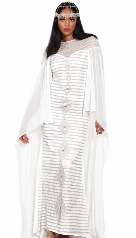 Donna Vinci Exclusives DV-510-WHT Dress