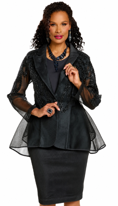 Donna Vinci 5865-BLK Church Suit