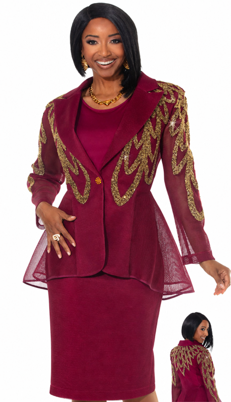 Donna Vinci 5865-BWG Church Suit