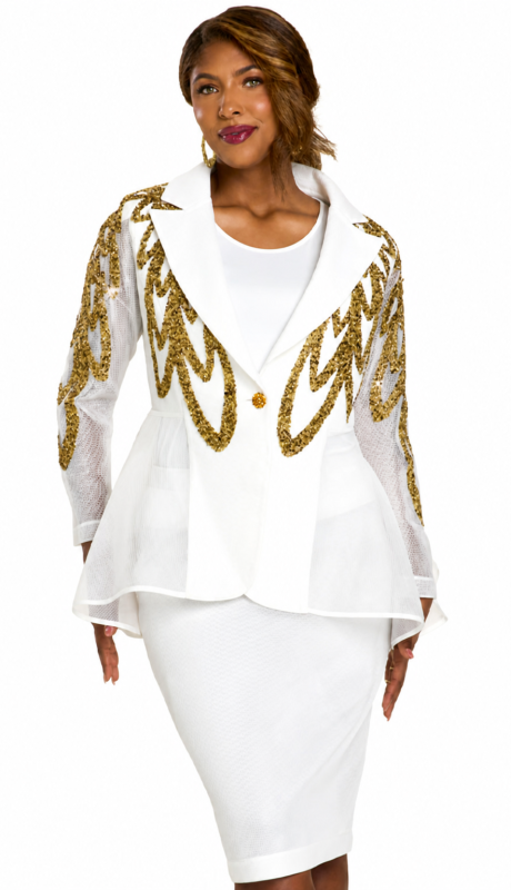 Donna Vinci 5865-WWG Church Suit
