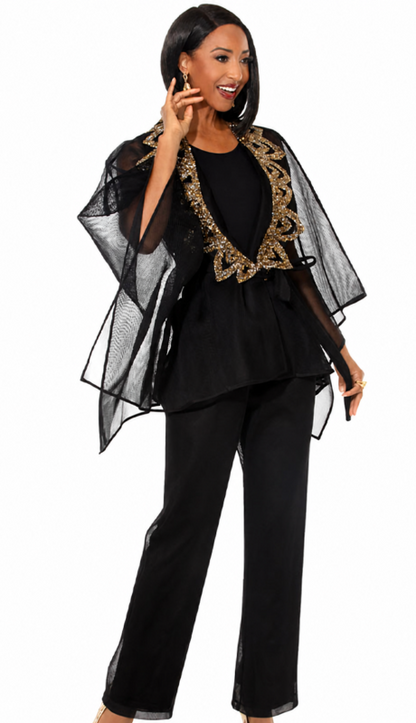 Donna Vinci 5866-BLK Church Suit