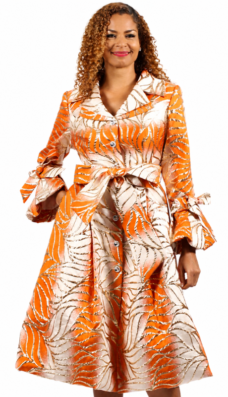 Diana Couture 8903-ORG Church Dress