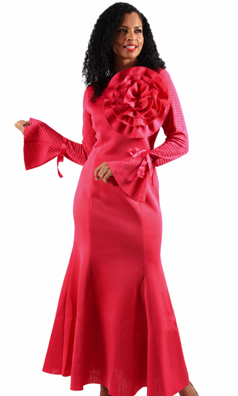 Diana Couture D1054-RED Church Dress
