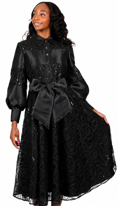 Diana Couture 9803-BLK Church Dress