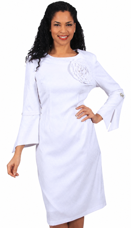 Diana Couture 8622-WH Church Dress