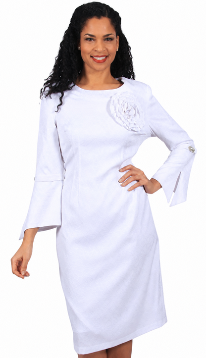 Diana Couture 8622-WH Church Dress