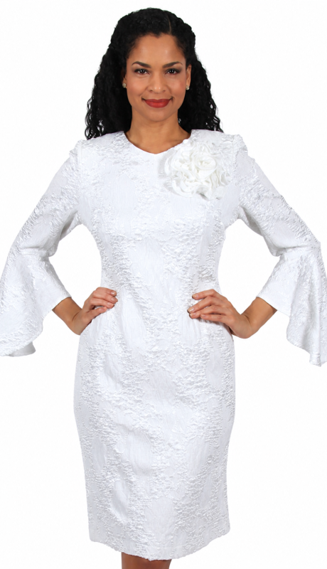 Diana Couture 8632-WHT Church Dress