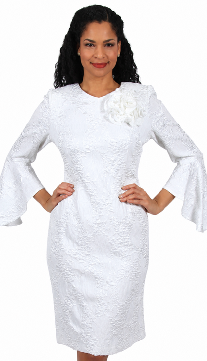 Diana Couture 8632-WHT Church Dress