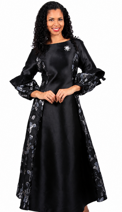 Diana Couture 8664-BLK Church Dress