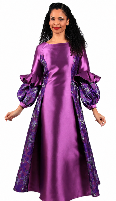 Diana Couture 8664-PUR Church Dress