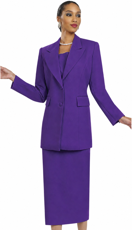 Ben Marc 2299-PUR-QS Church Suit