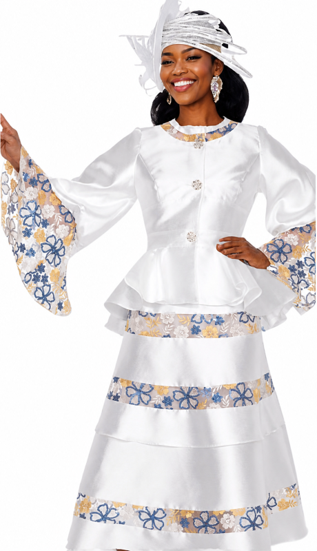 Champagne Italy 6025-WHT-QS Church Suit